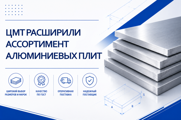 ЦМТ расширил ассортимент алюминиевых плит